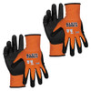 Klein Tools 60582 Knit Dipped Touchscreen Gloves Cut Level A1 - 2 Pairs Extra Large