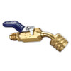 Yellow Jacket 93867 1/4" Ball Valve Hose Adapter for Left-Handed A2L Refrigerant Tanks - Female LH to Male RH Angled Fitting