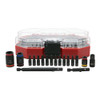 Malco C-RHEX® Socket Install Kit with 12 Impact Rated Bits in Premium Hard Case laid out showing whats included