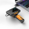 Teslong NTS300 Rotating Dual Lens Inspection Camera connected to computer with USB