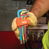 Klein Tools CBLS19 Powder Coated Long Ball-End Hex Key Set Metric in hand
