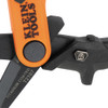 Klein Tools T2107 Compact Utility Shears lock button closeup