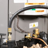 MalcoEdge RH7214 TurboFlow Refrigerant Hose in use with vacuum pump