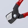 KNIPEX 6-1/4" StepCut Cable Shears in use