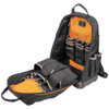 Klein Tools 62800BP Tradesman Pro XL Tool Bag Backpack open