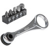 Klein Tools 65200 Slim Profile Mini Ratchet Set with 5 bits