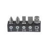 Klein Tools 65200 Slim Profile Mini Ratchet Set bit holder with 5 bits
