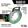 Klein Tools 50550 Glow in the Dark Fish Tape infographic