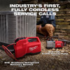 Milwaukee 2938-21 M18 Brushless Battery Powered Refrigerant Recovery Machine in use with pump