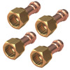 Conex Banninger MaxiPro Simple Flare 3/8" Refrigerant Press Flare Adapter, Bag of 4