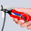 KNIPEX 6" Slim Knips Precision Cutting Pliers, Burnished in use on ziptie