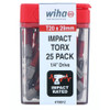 Wiha 76612 Impact Insert Bit TORX T20 - 25 Piece