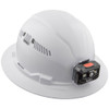Klein 60407RL Full Brim Vented Hard Hat with Rechargeable Headlamp