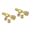 CPS 1/4" SAE Charging Tee Valve Connector - 2 Pack