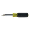 Klein Tools 32527 Multi-Bit Screwdriver, 11-in-1 Nut Driver back view with schrader tip