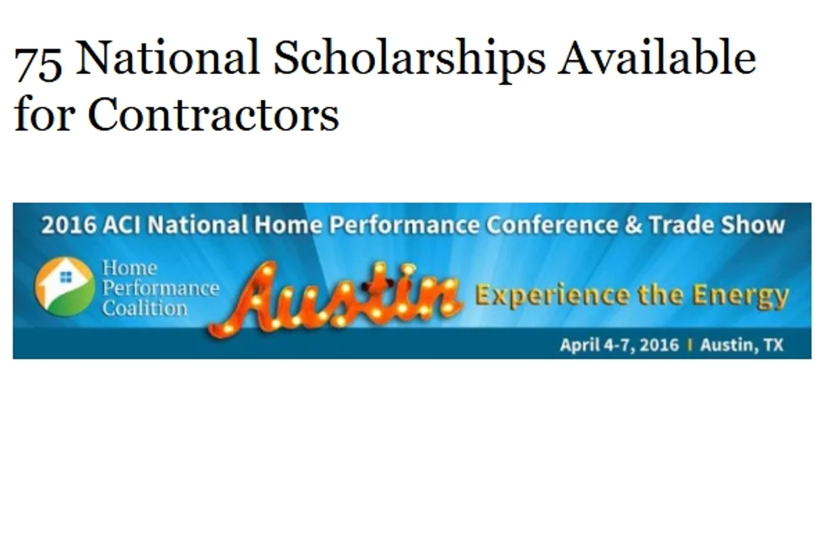 75 National Scholarships Available for Contractors