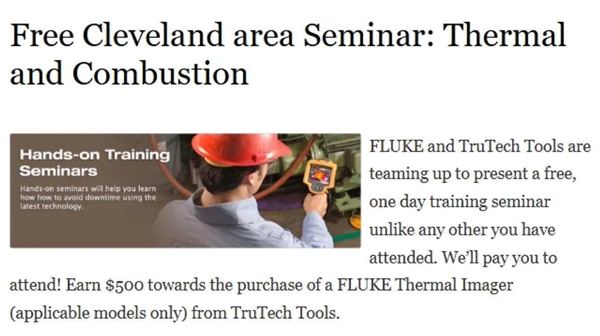 Free Cleveland area Seminar: Thermal and Combustion