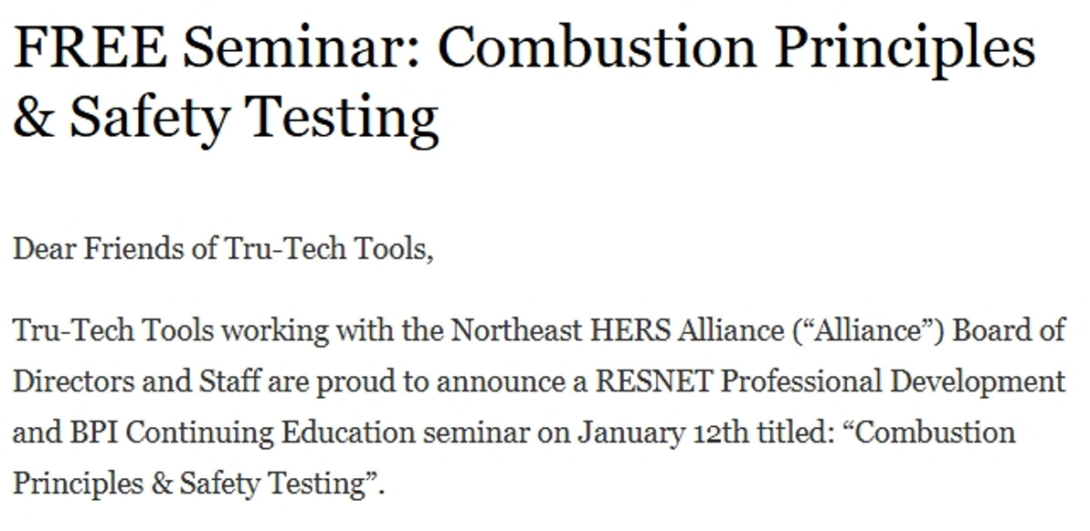 FREE Seminar: Combustion Principles & Safety Testing