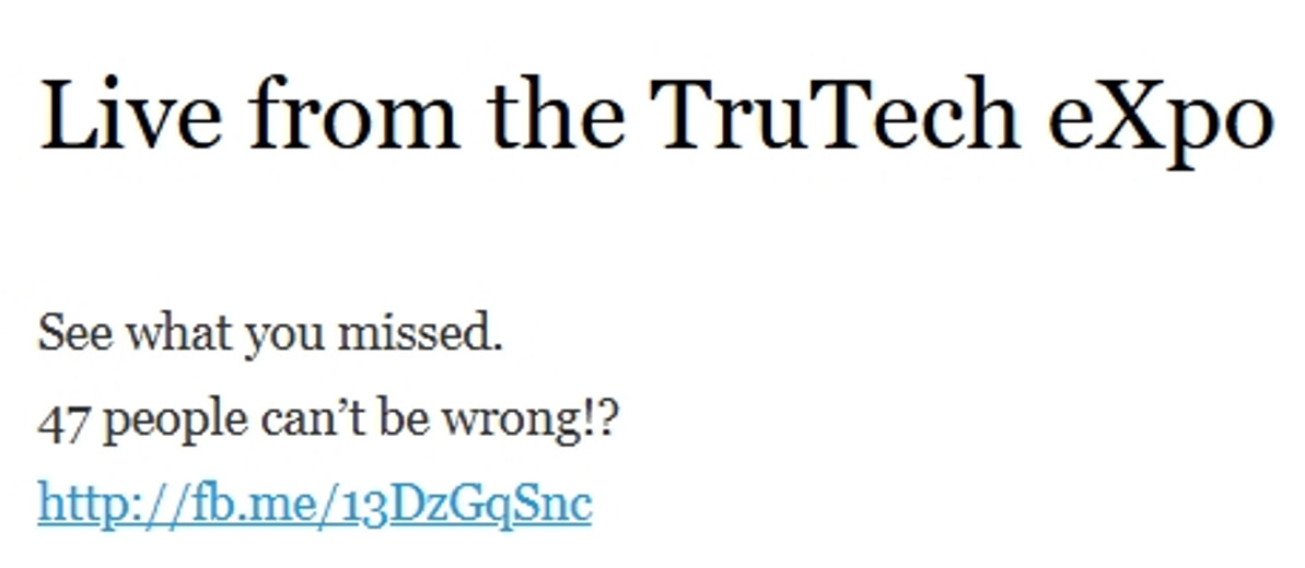 Live from the TruTech eXpo