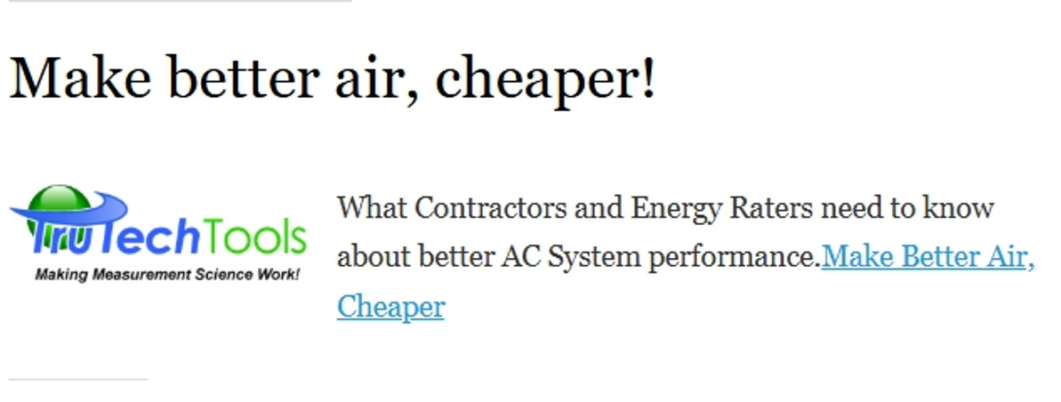 Make better air, cheaper!
