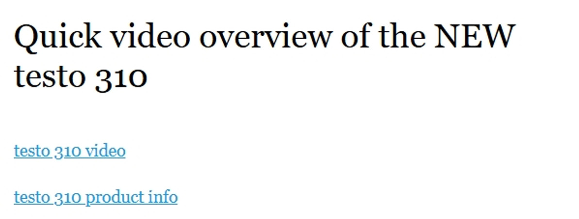 Quick video overview of the NEW testo 310