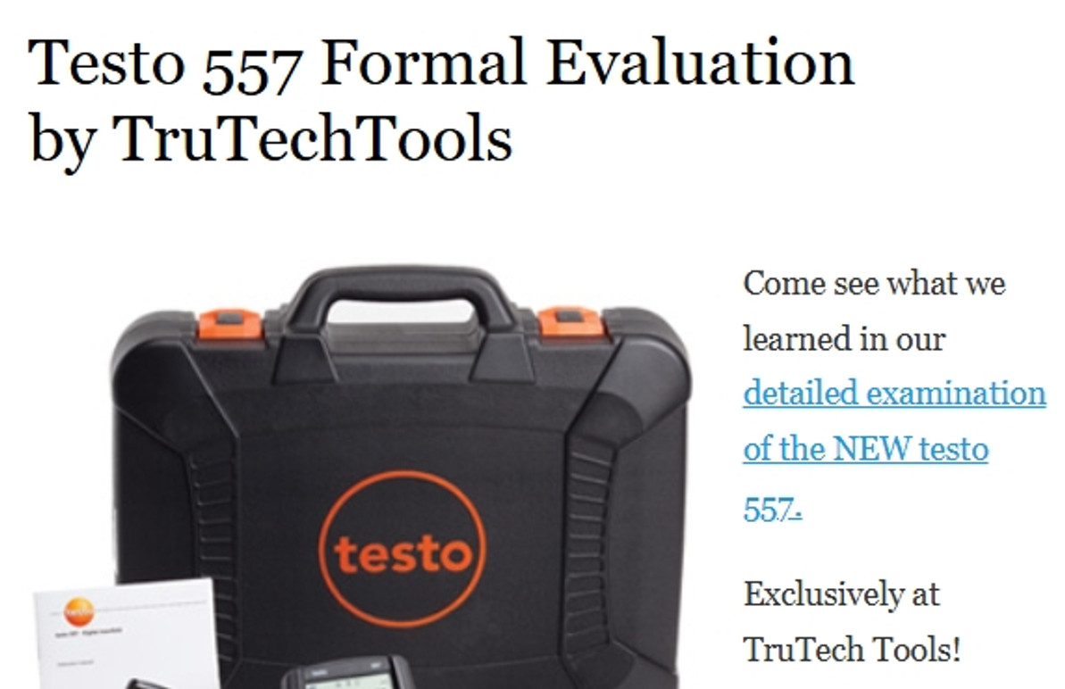 Testo 557 Formal Evaluation by TruTechTools