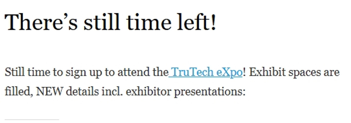 There's still time left!