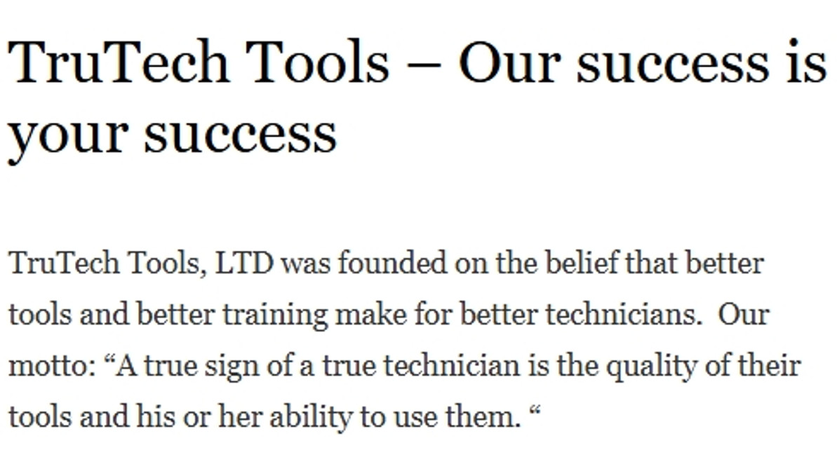 TruTech Tools – Our success is your success