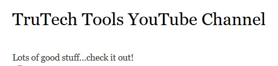 TruTech Tools YouTube Channel