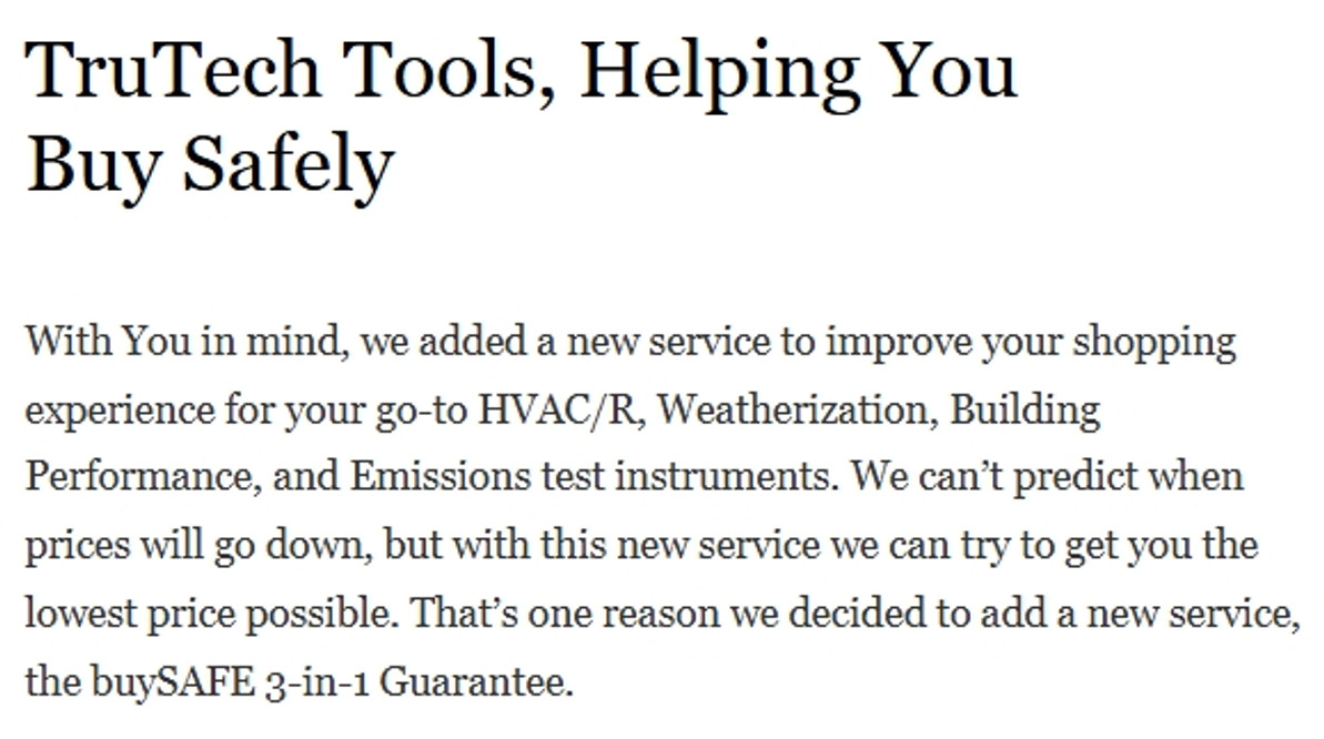TruTech Tools, Helping You Buy Safely