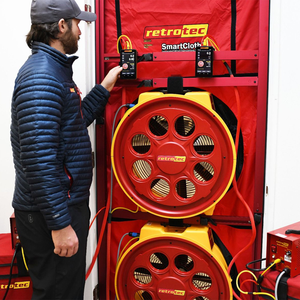 Retrotec US5210X Blower Door with Model 5000 Double Fan - Large