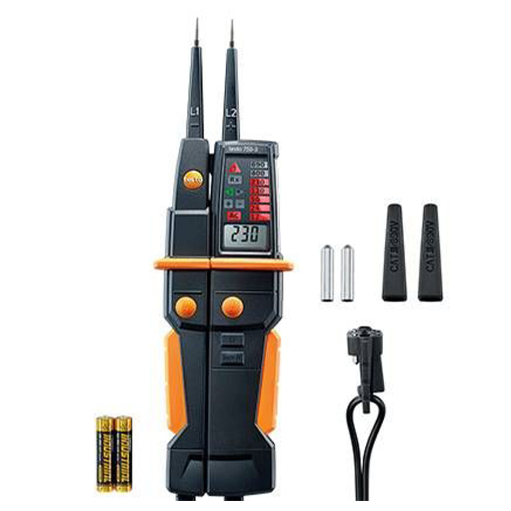 Testo 750-3 Digital Voltage Tester with GFCI Test