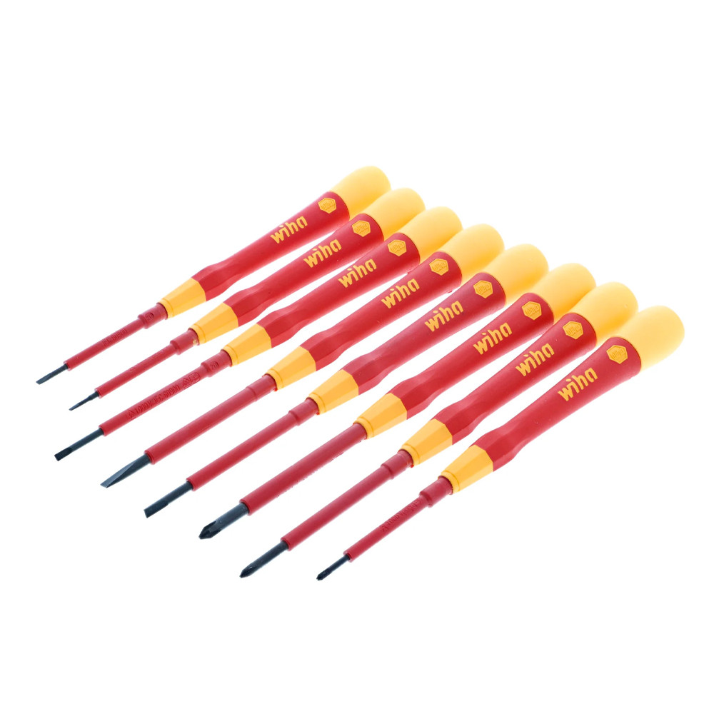 Wiha 32088 Insulated PicoFinish Slotted and Phillps 8 Piece Set