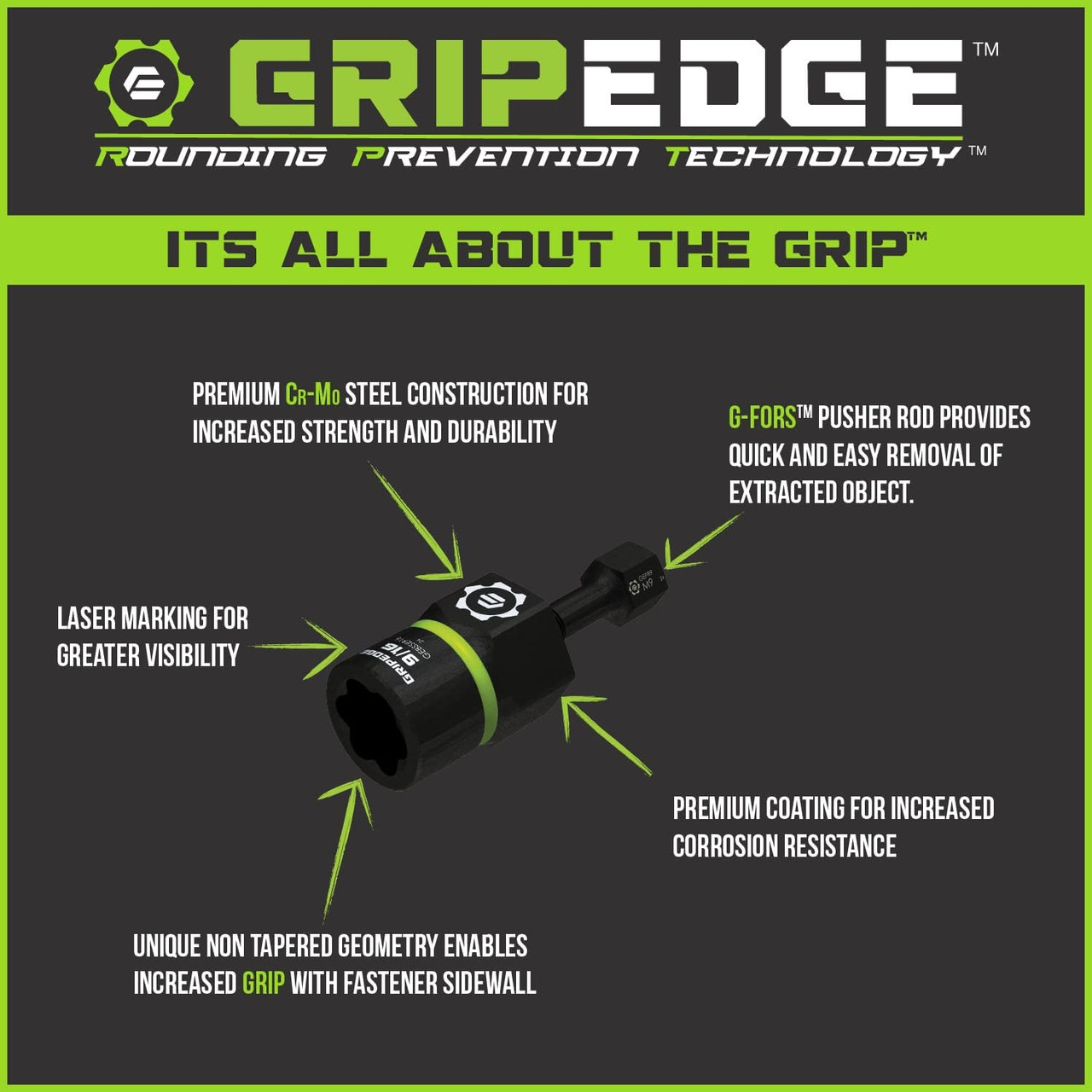 GripEdge XBM10S 10-PC 3/8