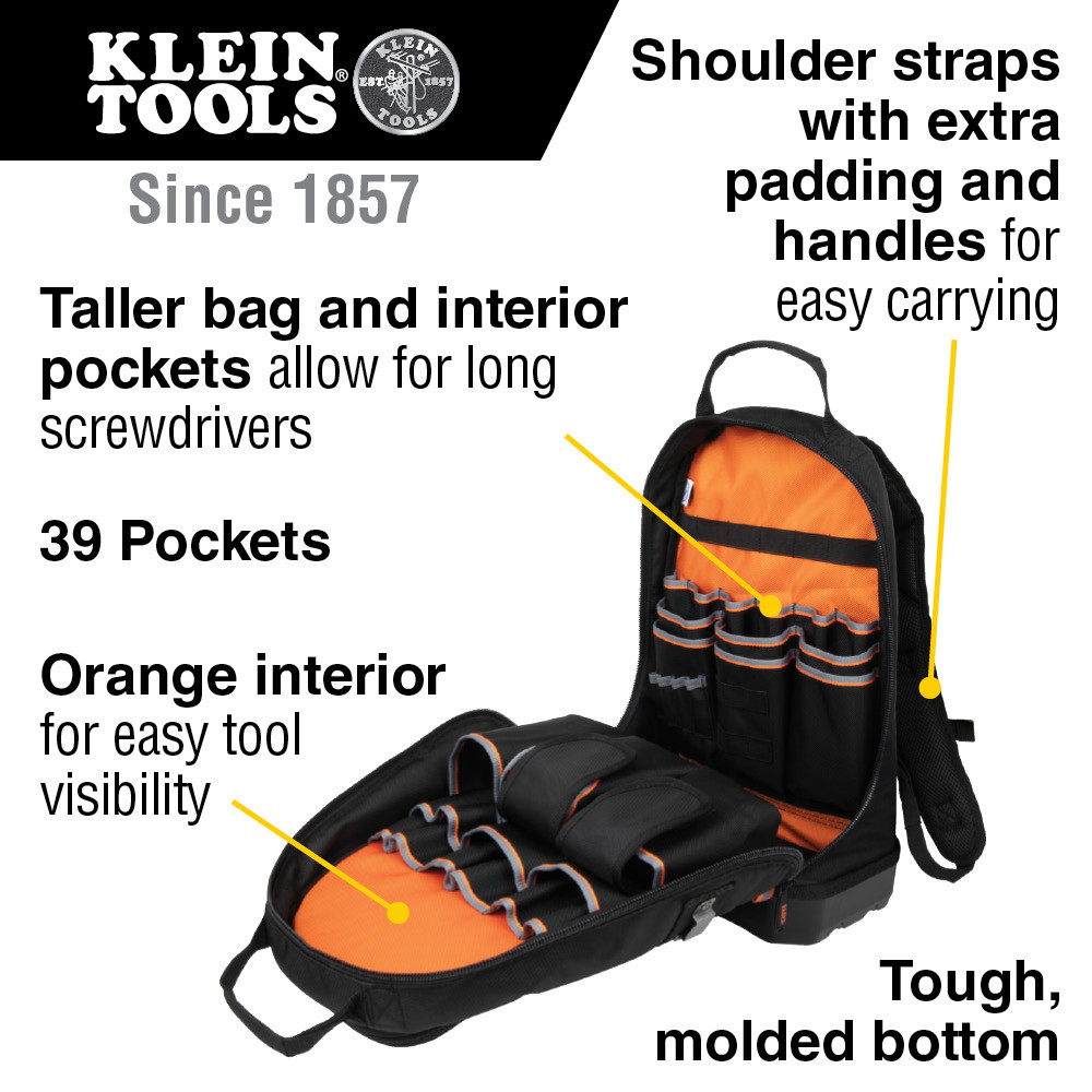 Klein Tools 55421BP-14 Tradesman Pro Backpack Tool Bag - 39