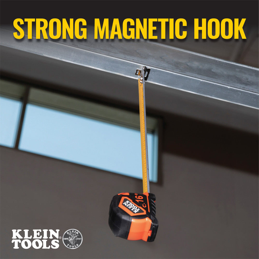 Klein Tools 9216 16-Foot Double Hook Magnetic Tape