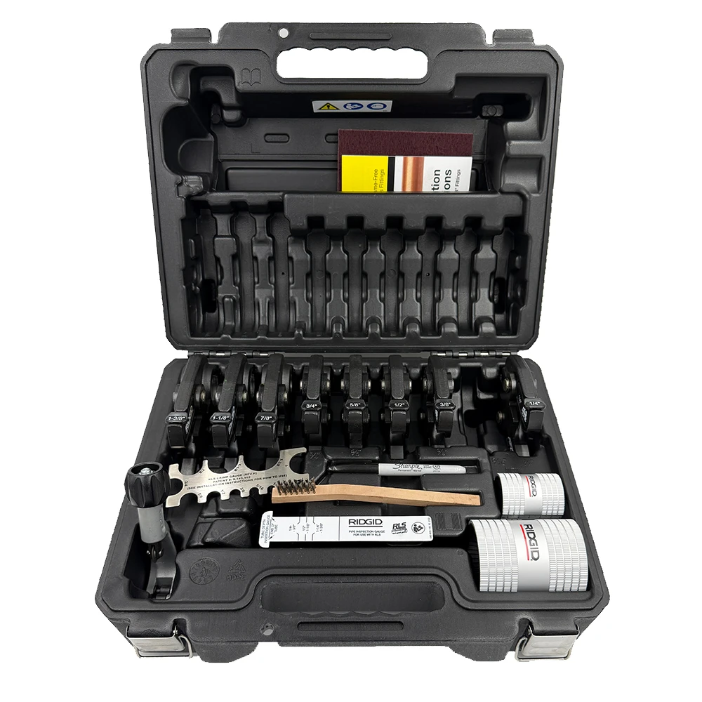 M12 Rls Press Kit Milwaukee M12 FORCE LOGIC Press Tool Kit with RIDGID 8-Jaw Set 24kN