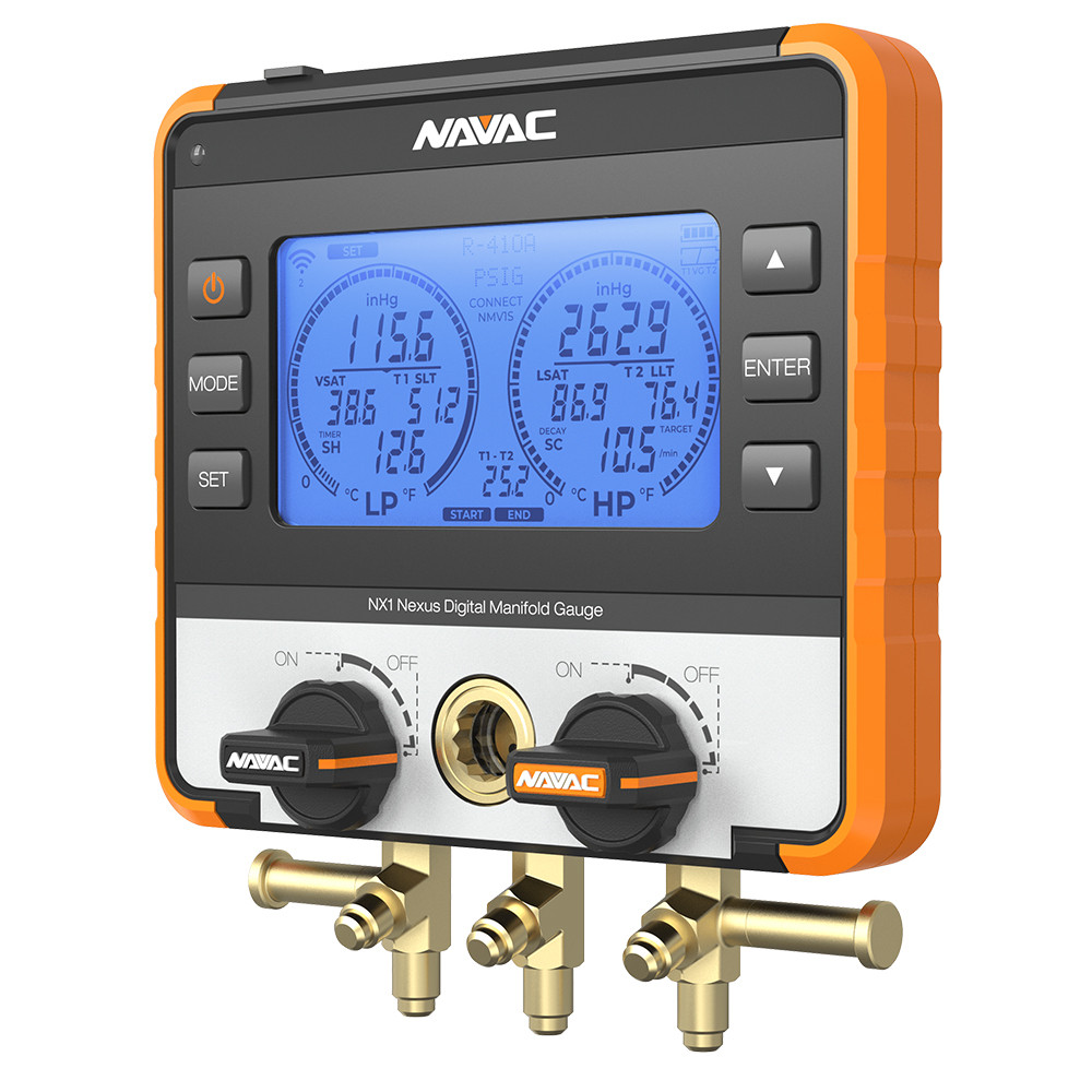 NAVAC NX1V Nexus Digital Manifold | NMV1S Micron Gauge Bundle