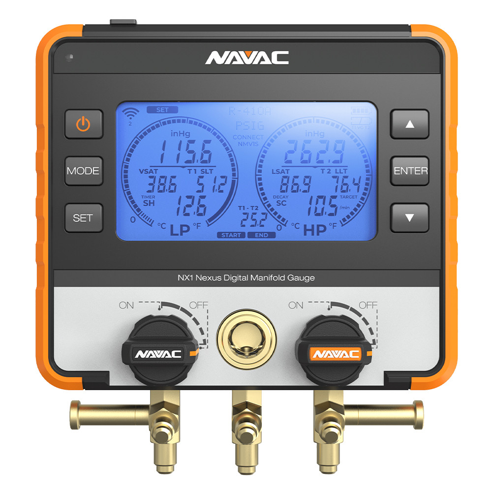 NAVAC NX1V Nexus Digital Manifold | NMV1S Micron Gauge Bundle
