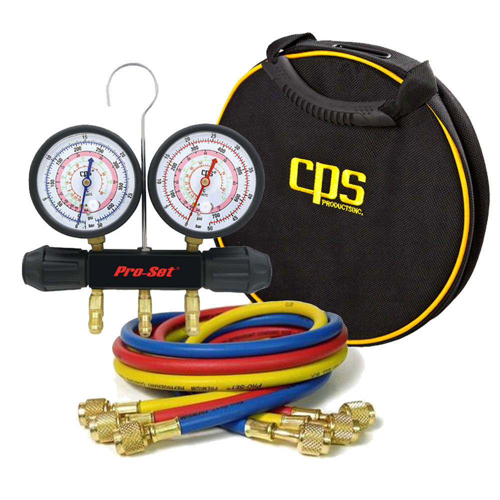 CPS Pro Set MT2H7P5 Workingman's Choice Manifold and Gauge Set for