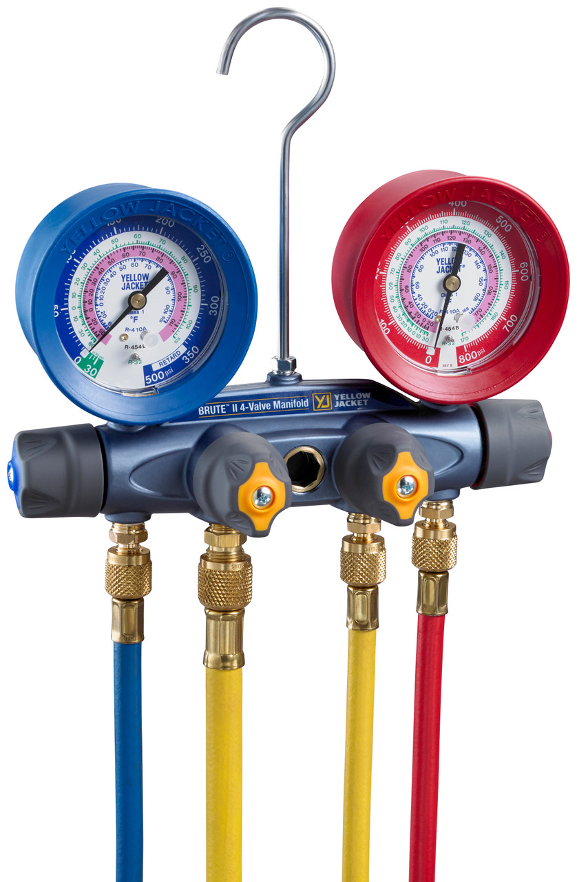 Yellow Jacket 46022 BRUTE II Test and Charging Manifold 3-1/8