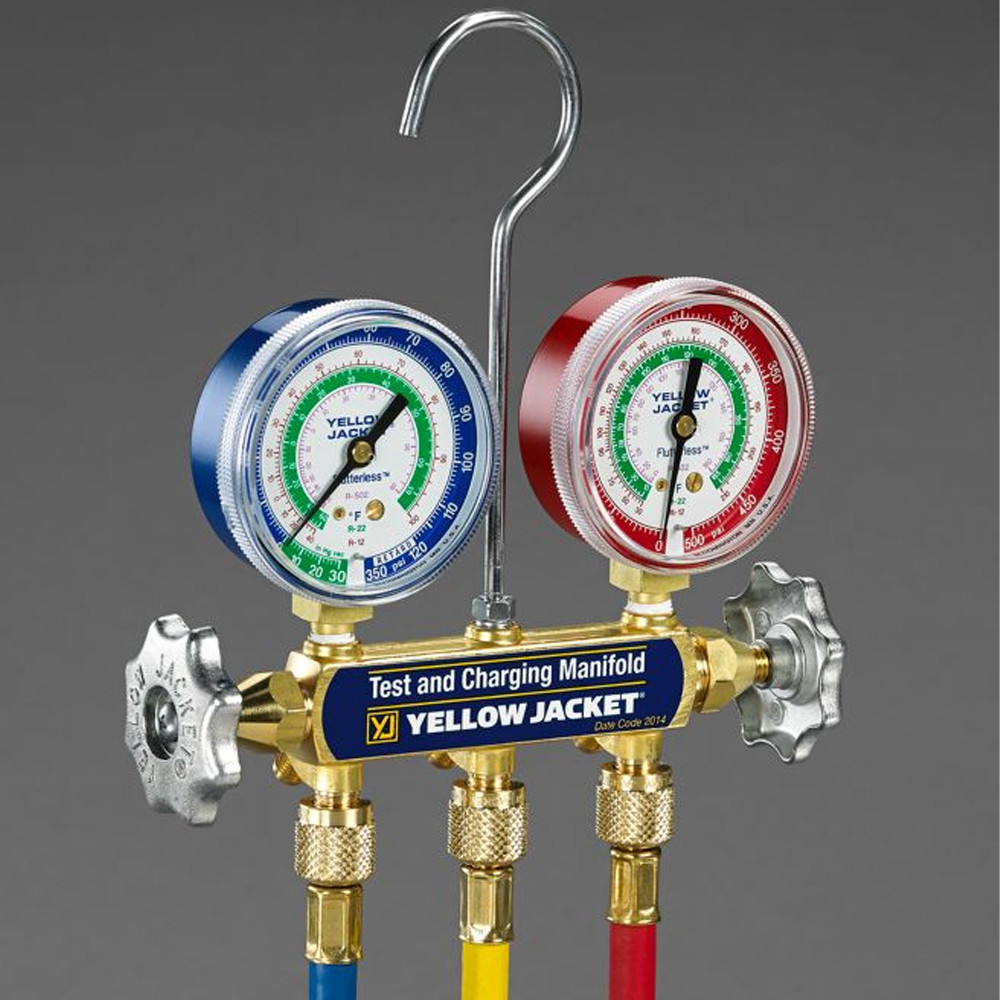 Yellow Jacket 41215 Series 41 2-Valve Refrigerant Manifold 2-1/2