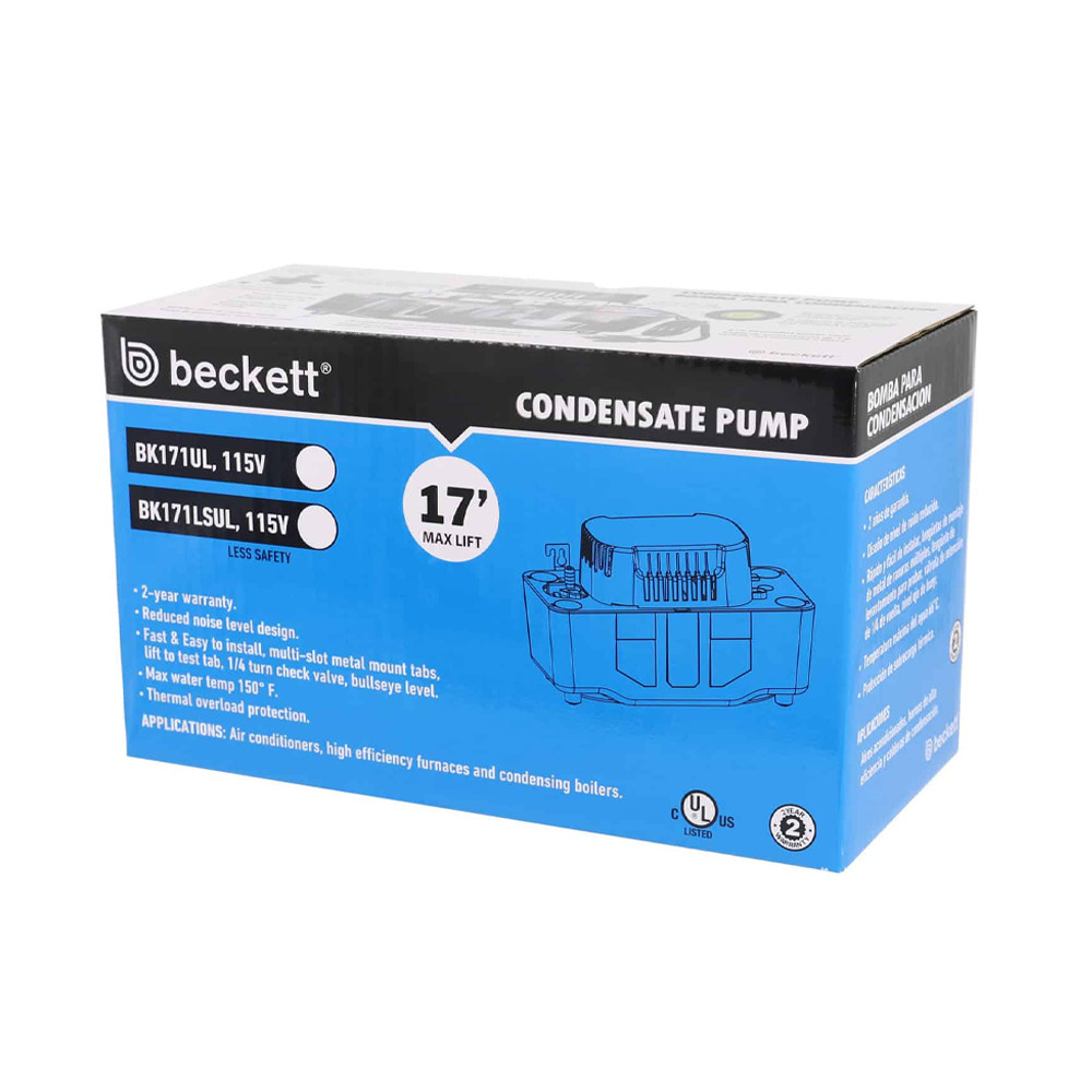 Beckett BK171UL Medium Condensate Pump with Safety Switch - 115V