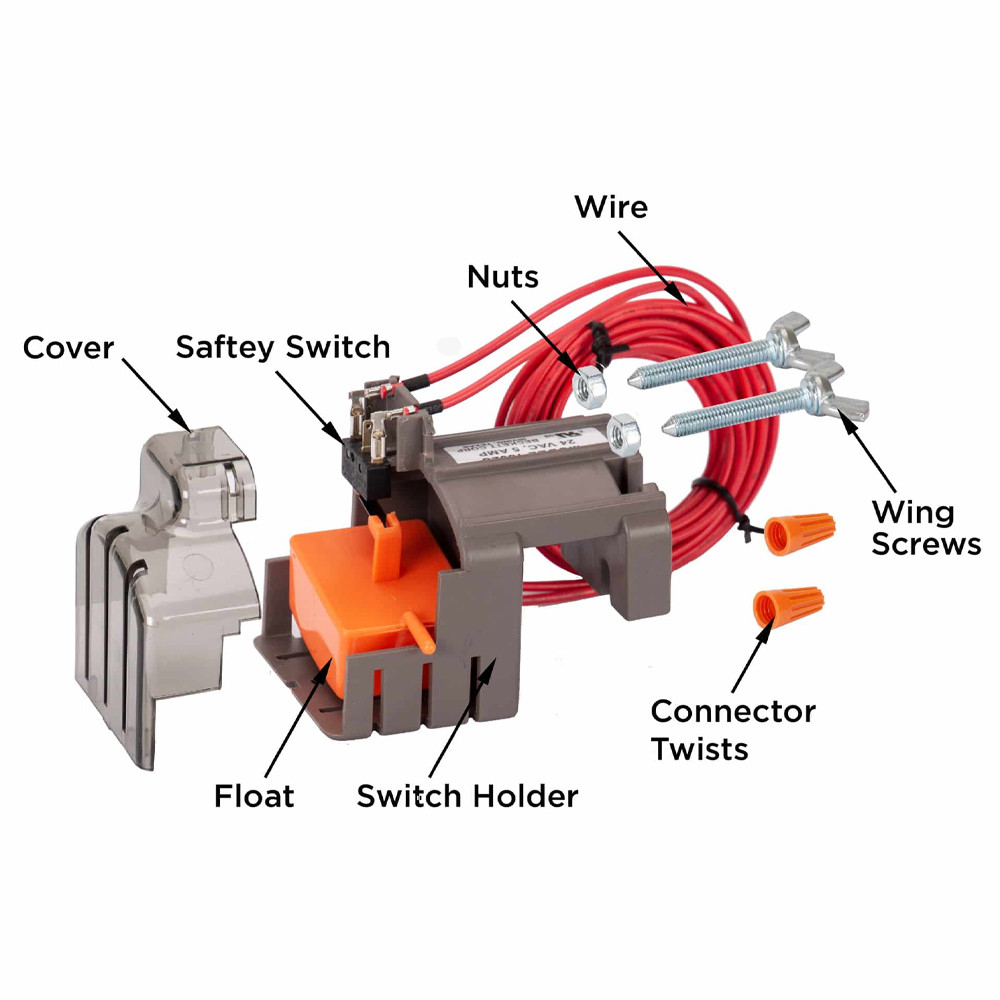 Beckett 1502S Drain Pan Overflow Safety Switch 24 VAC with Thumb