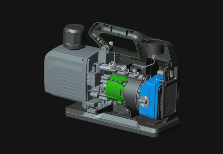 CPS BlackMax VPBM8V 8 CFM Vacuum Pump Brushless DC Motor - A1, A2