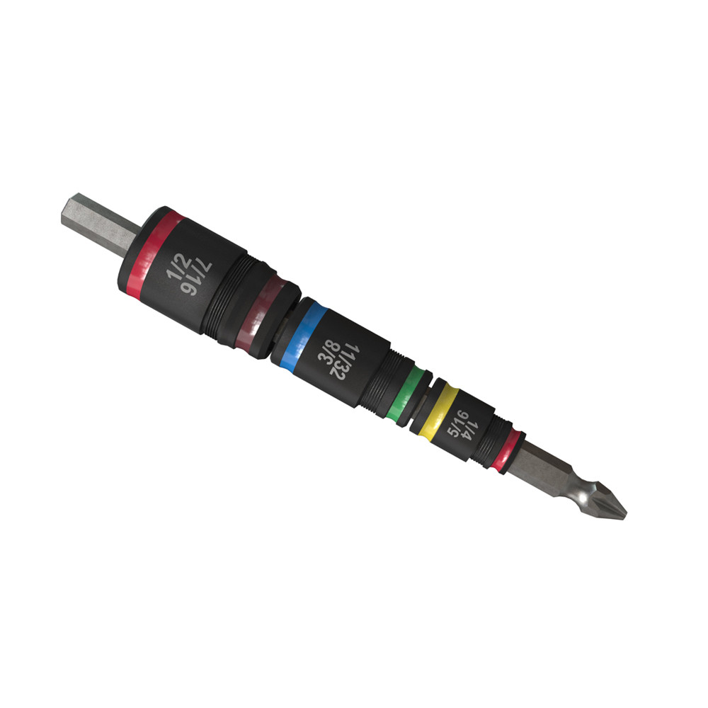 Malco MTP2 7-in-1 C-RHEX Flip Bit Hex Sockets #2 Phillips Shaft