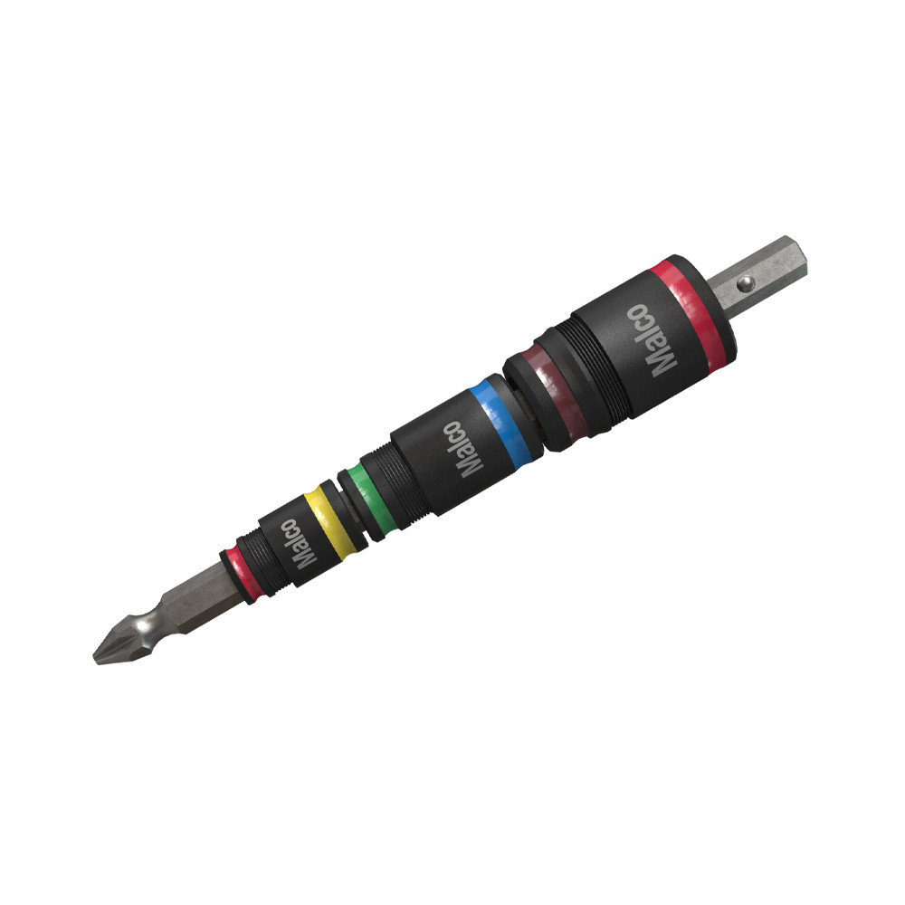 Malco MTP2 7-in-1 C-RHEX Flip Bit Hex Sockets #2 Phillips Shaft