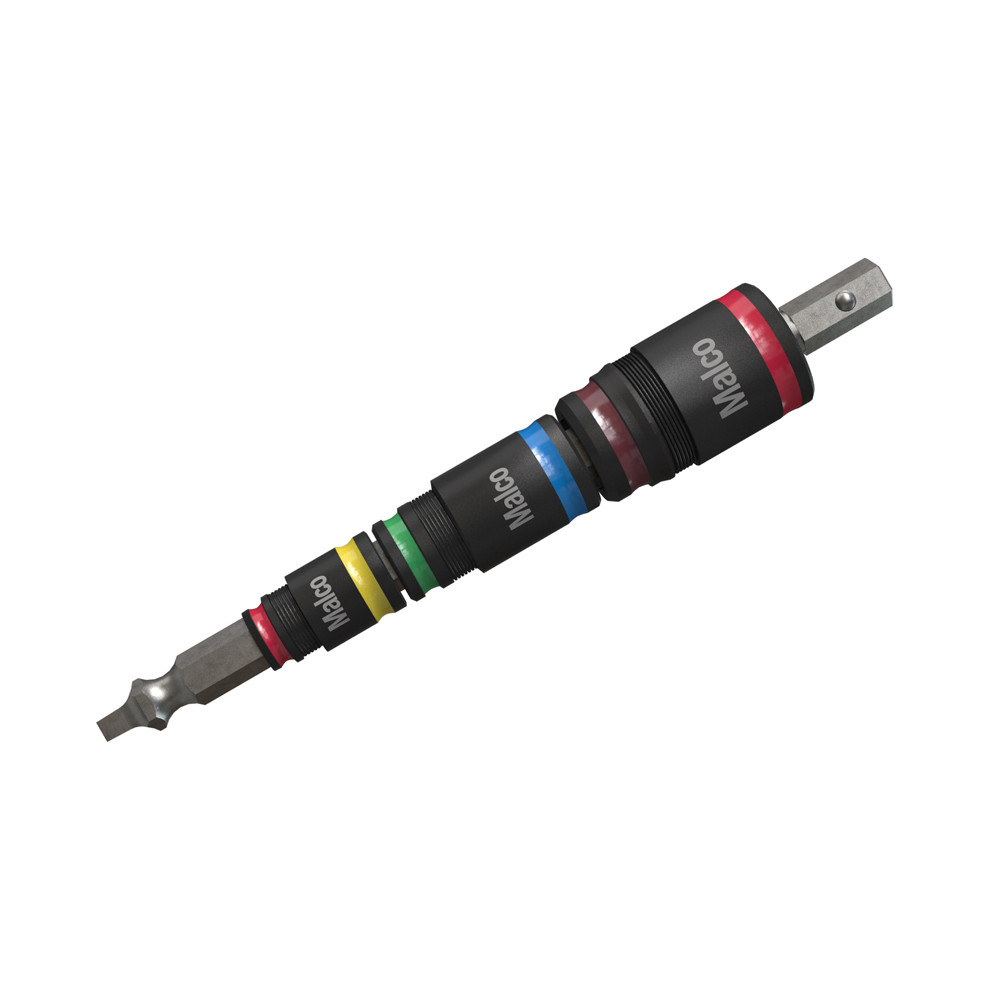 Malco MTS2 7-in-1 C-RHEX Flip Bit Hex Sockets Square (Robertson) Shaft