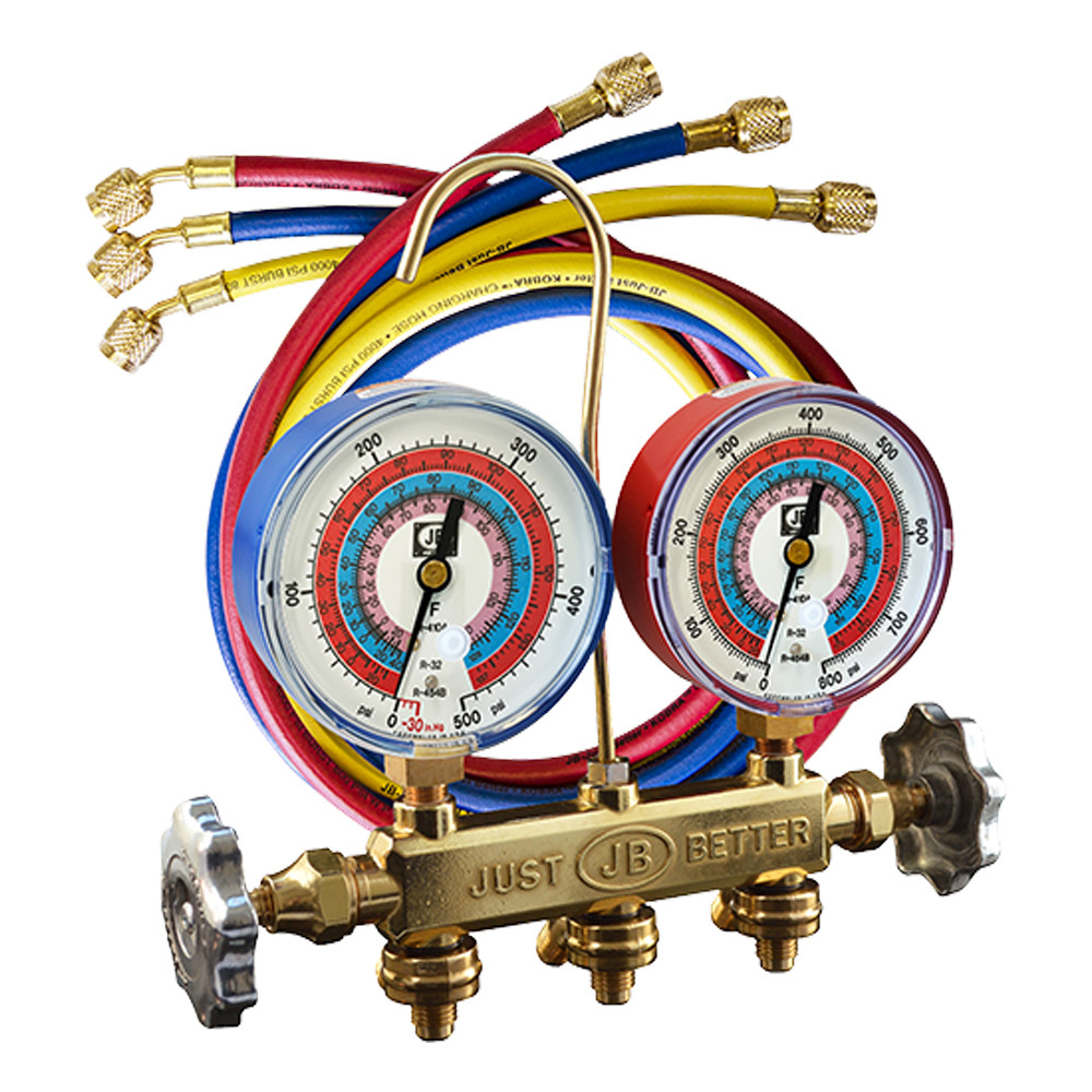 JB 22633 PATRIOT 2 Valve Brass Manifold for R32, R454B, and R410A