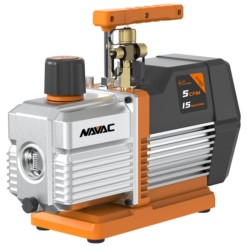 NAVAC NP5DP2 Pro Series Vacuum Pump 5 CFM, 15 Microns, A2L Compatible